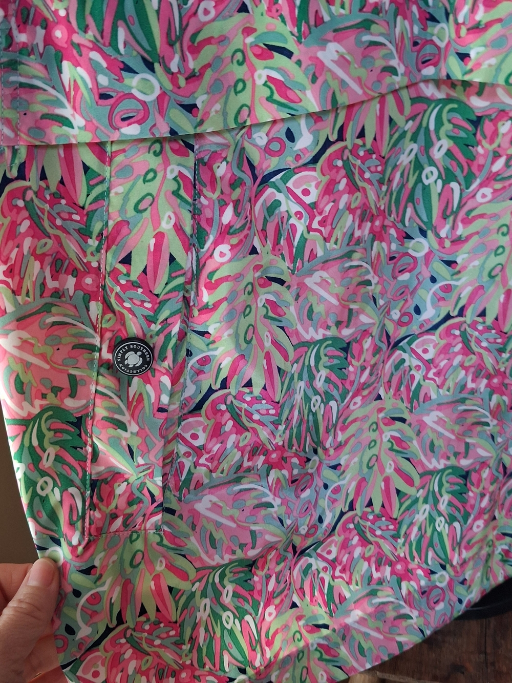 SIMPLY SOUTHERN Women's Rain Forest Pullover Hooded Rain Jacket; Size XL - Picture 4 of 7